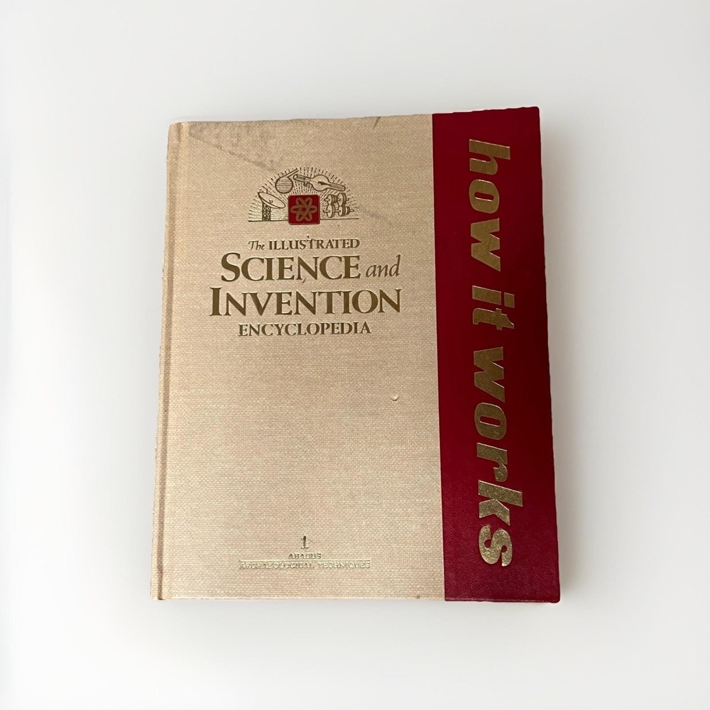 Vintage 1970s Science and Invention Encyclopedia Hardcover Illustrated Diagrams